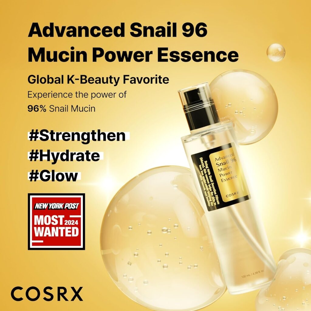 cosrx snail mucin serum
COSRX Advanced Snail 96 mucin serum
